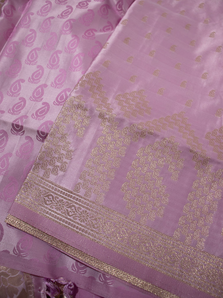 Pastel Pink Semi Banaras - S011