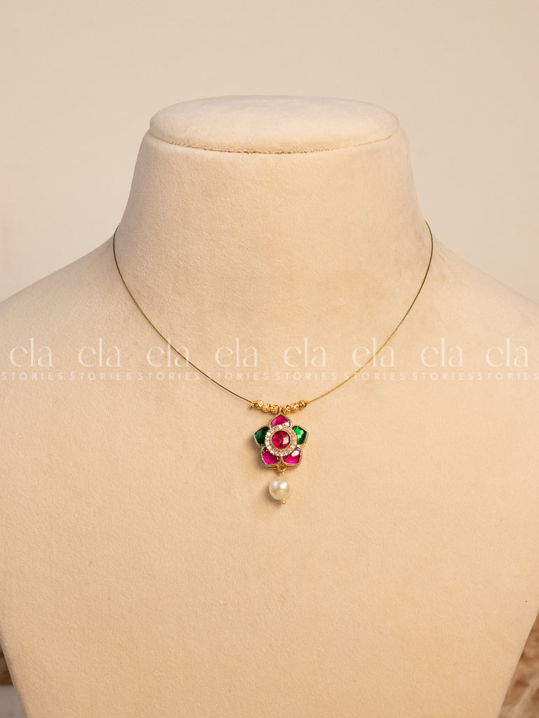 Solaria Airy Pendant - Ruby/Green