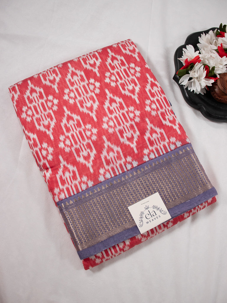 Red Semi Chanderi - S026