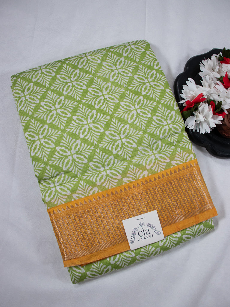 Green Semi Chanderi - S029