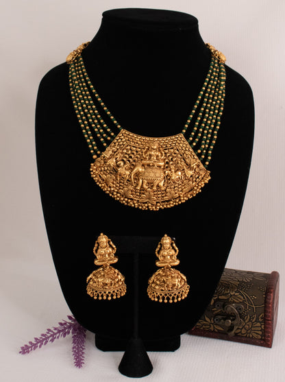 Ganesh Lakshmi - Temple Neckpiece Set