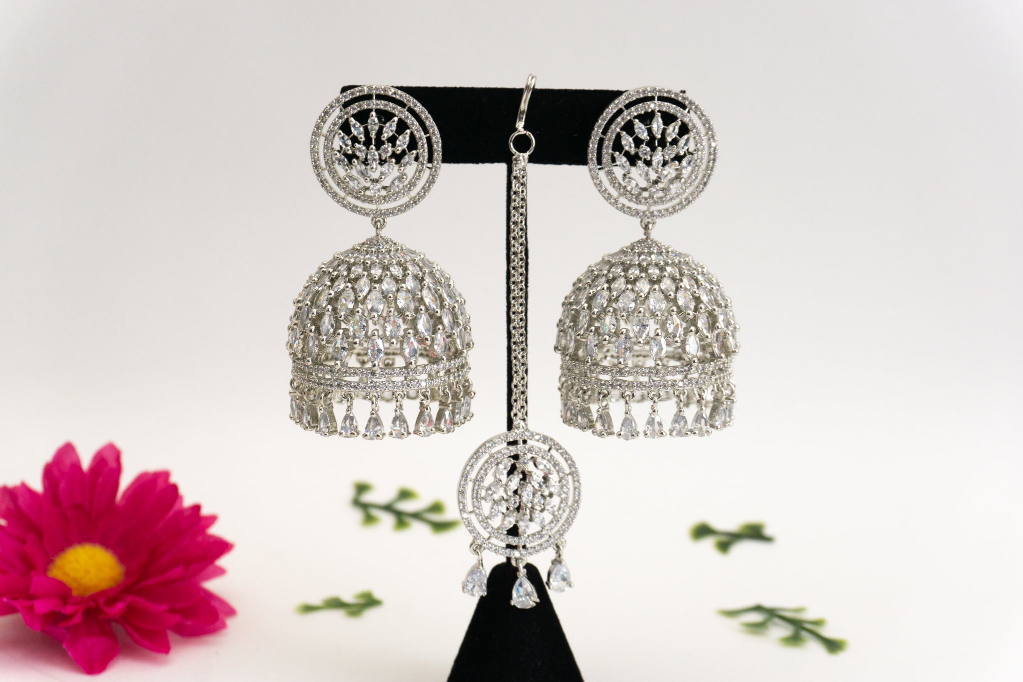 American Diamond Jhumkas