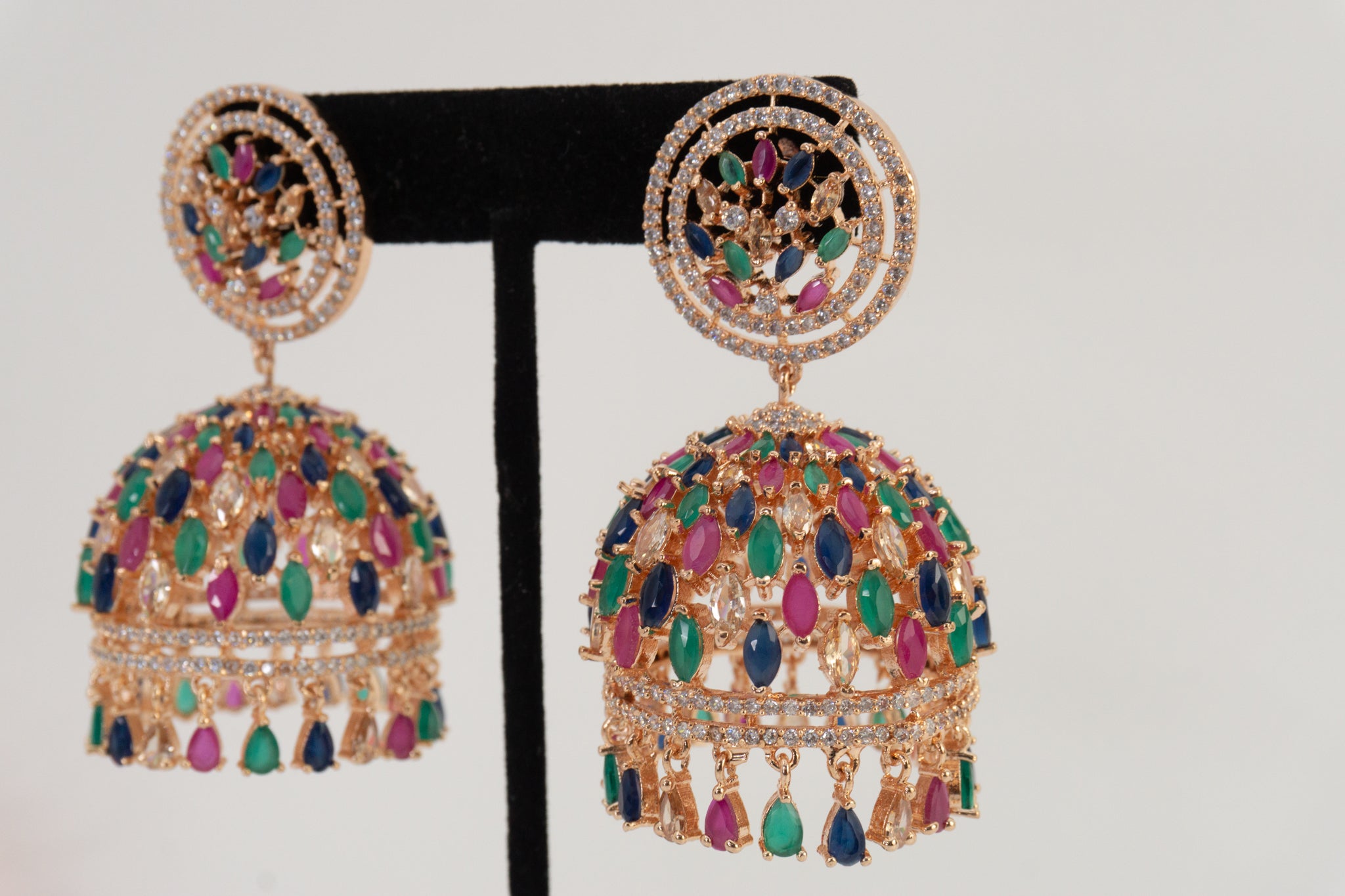 American Diamond Jhumkas