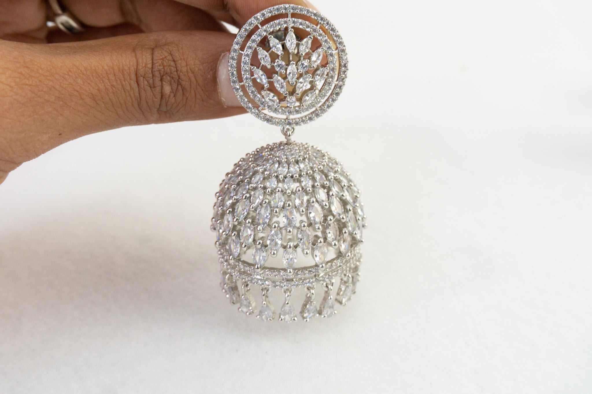 American Diamond Jhumkas