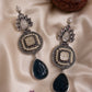 Oxidized Classic Earrings - Blue