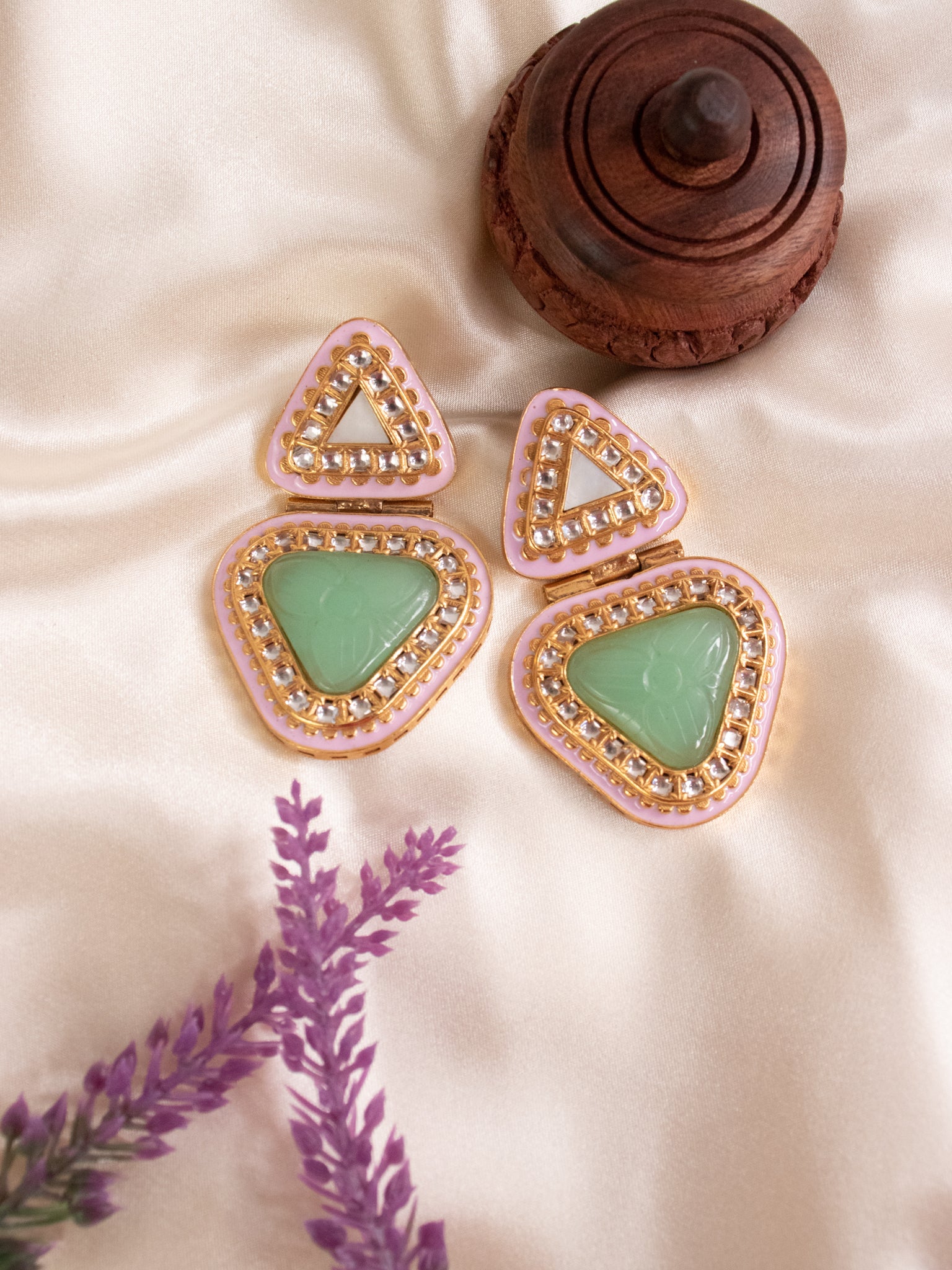 Classic Kundan Turquoise Earrings