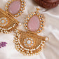 Kundan Earrings - Pink
