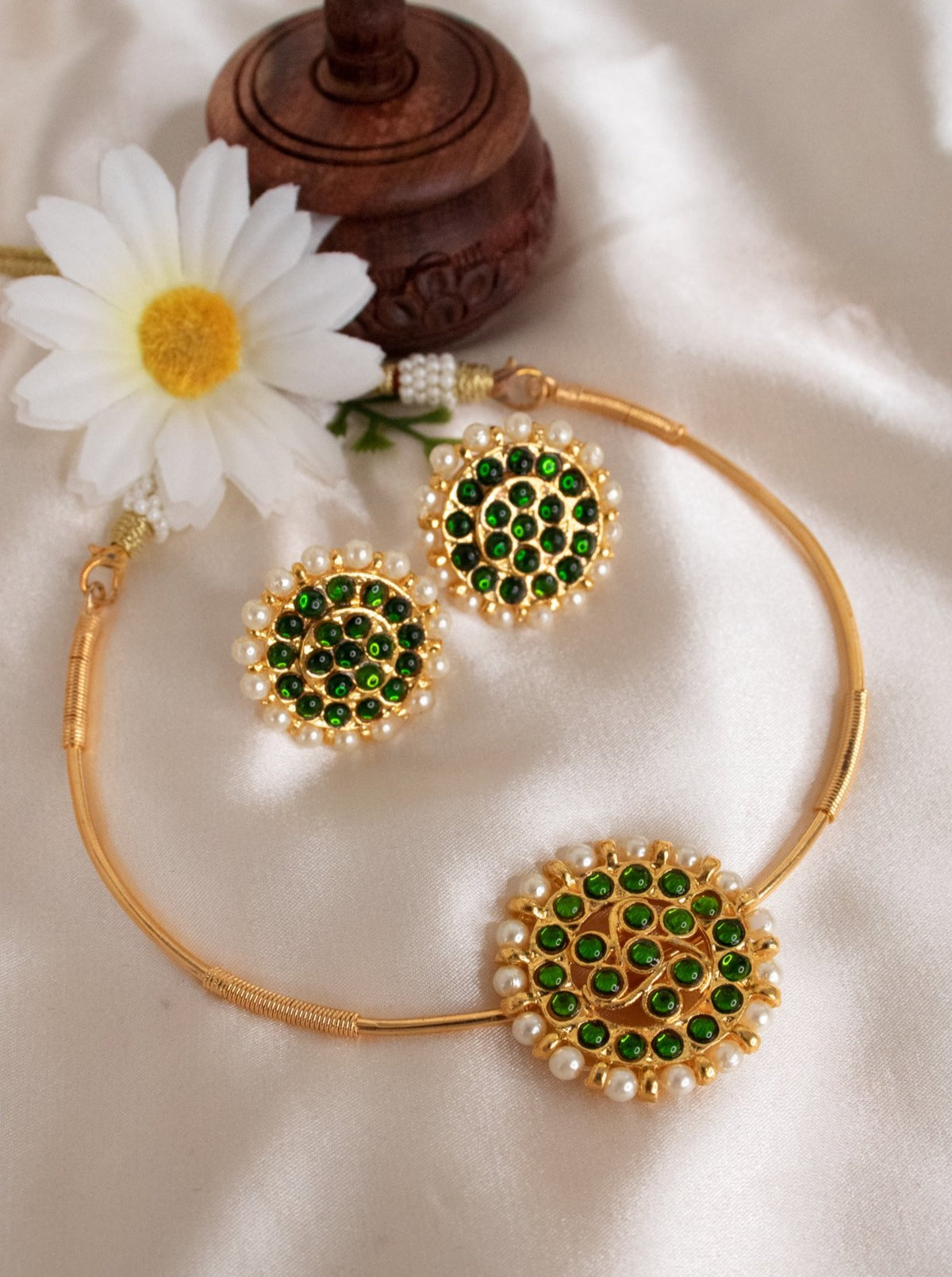 Addigai Design Simple Traditional Kemp Addigai Set - Green – Ela Stories