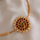 Simple Traditional Kemp Addigai Set - Ruby & Green