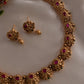 Dual Peacock Short Necklace Set