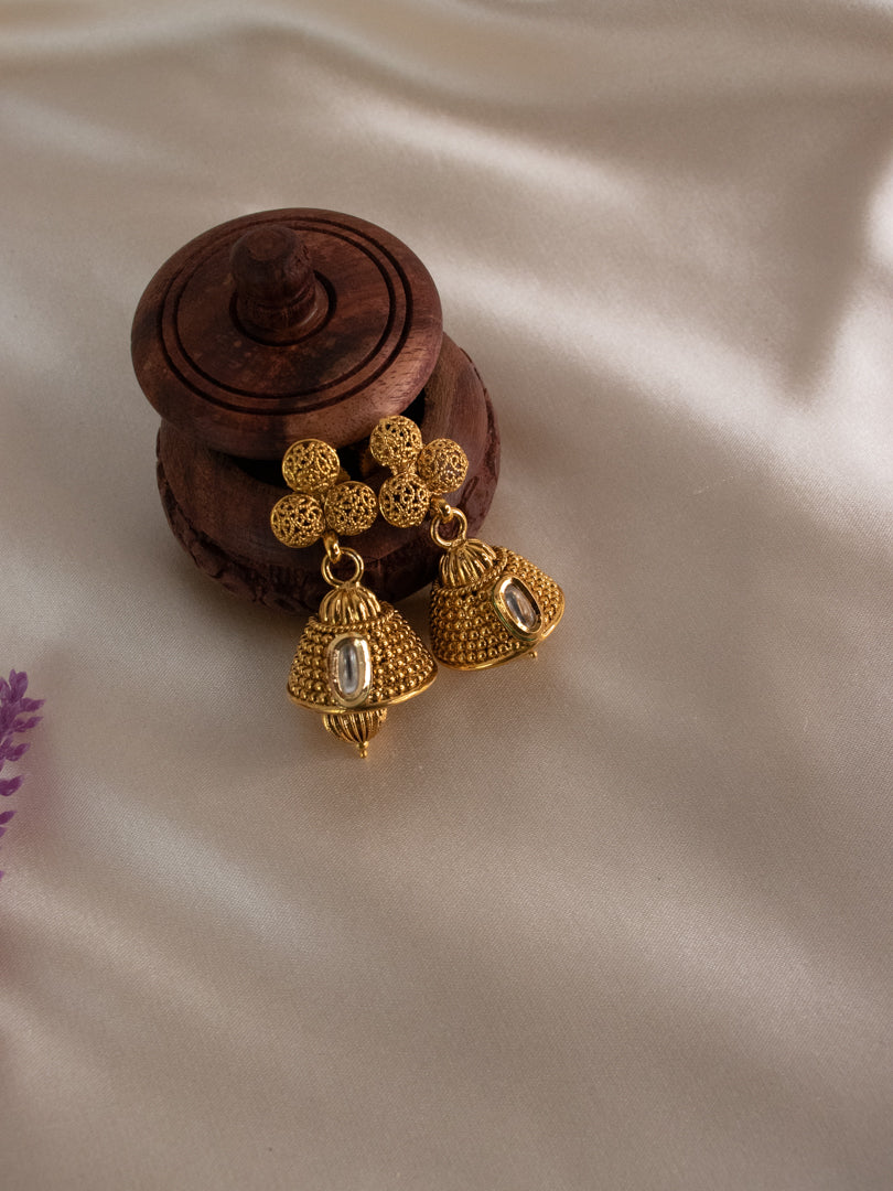 Gold-plated traditional Jhumki