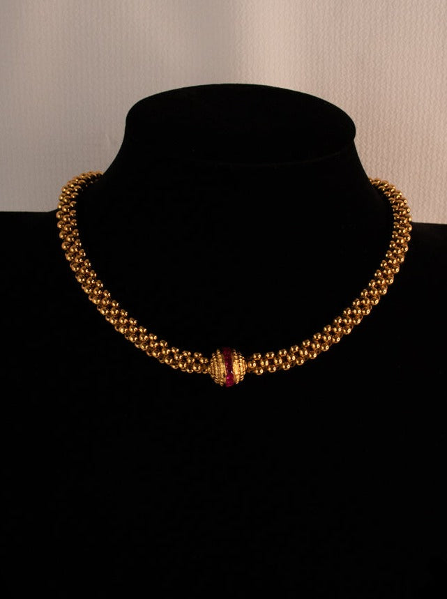 Antique Gold Mala Necklace set