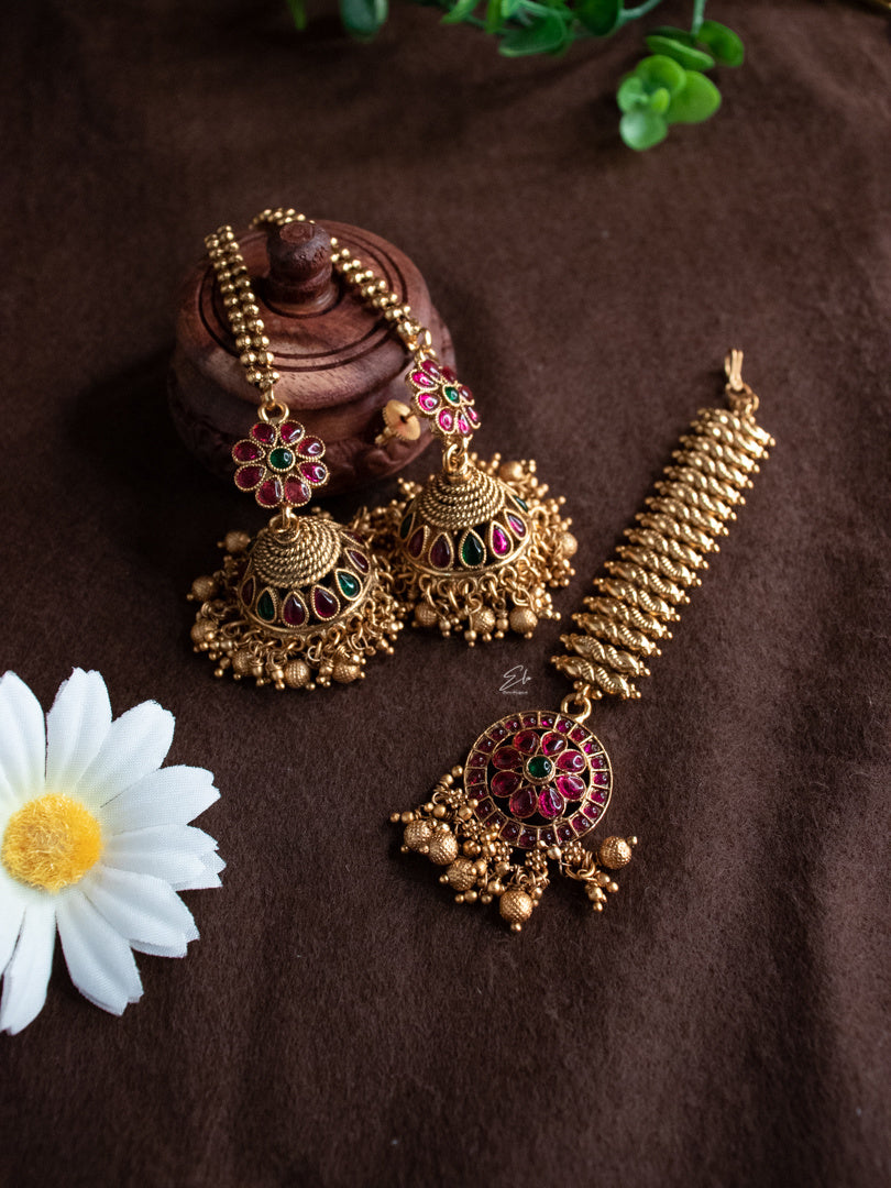 Lakshmi Bridal Set- Earring and Earchain