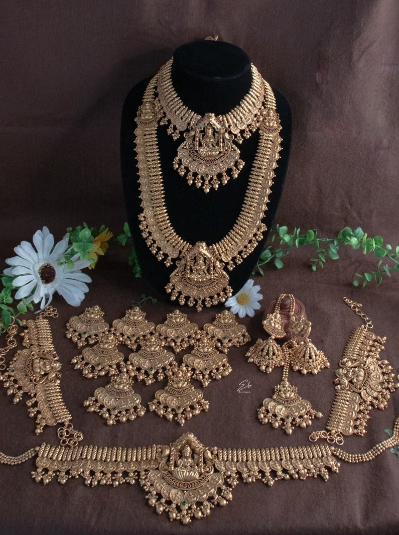 Traditional Temple Lakshmi Bridal Set