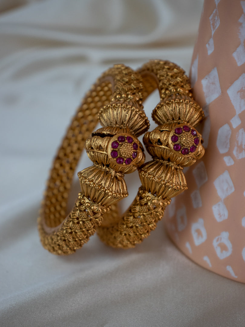 Antique Gold Toned Bangles
