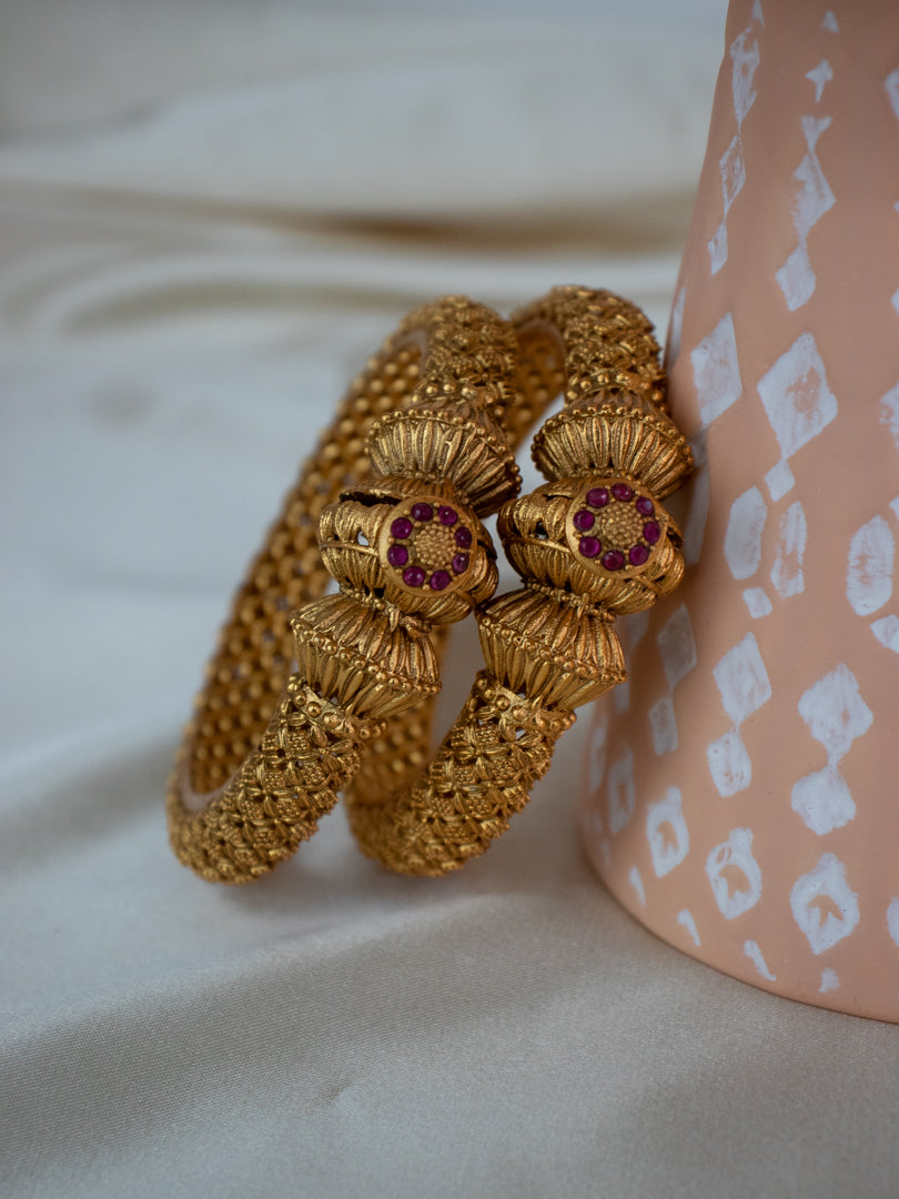 Antique Gold Toned Bangles