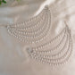 5 Layer Silver Toned Ear chain with pearls