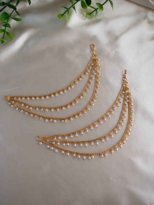 Gold Toned Layered Ear chain..