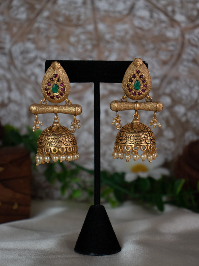 Antique gold lookalike Jhumkas