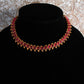 Double-Sided Necklace With 2 Pairs of Jhumkas - Purple & Ruby