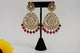 Mehndi Plating Polki Earrings