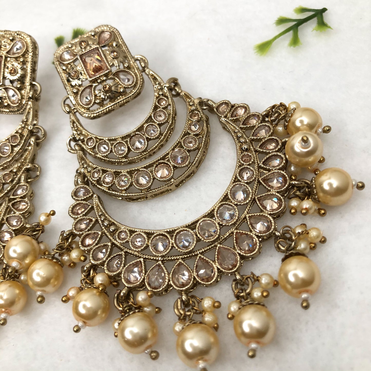 Necklace Set With Oversized Earrings