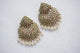 Polki Earrings With Mehndi Plating