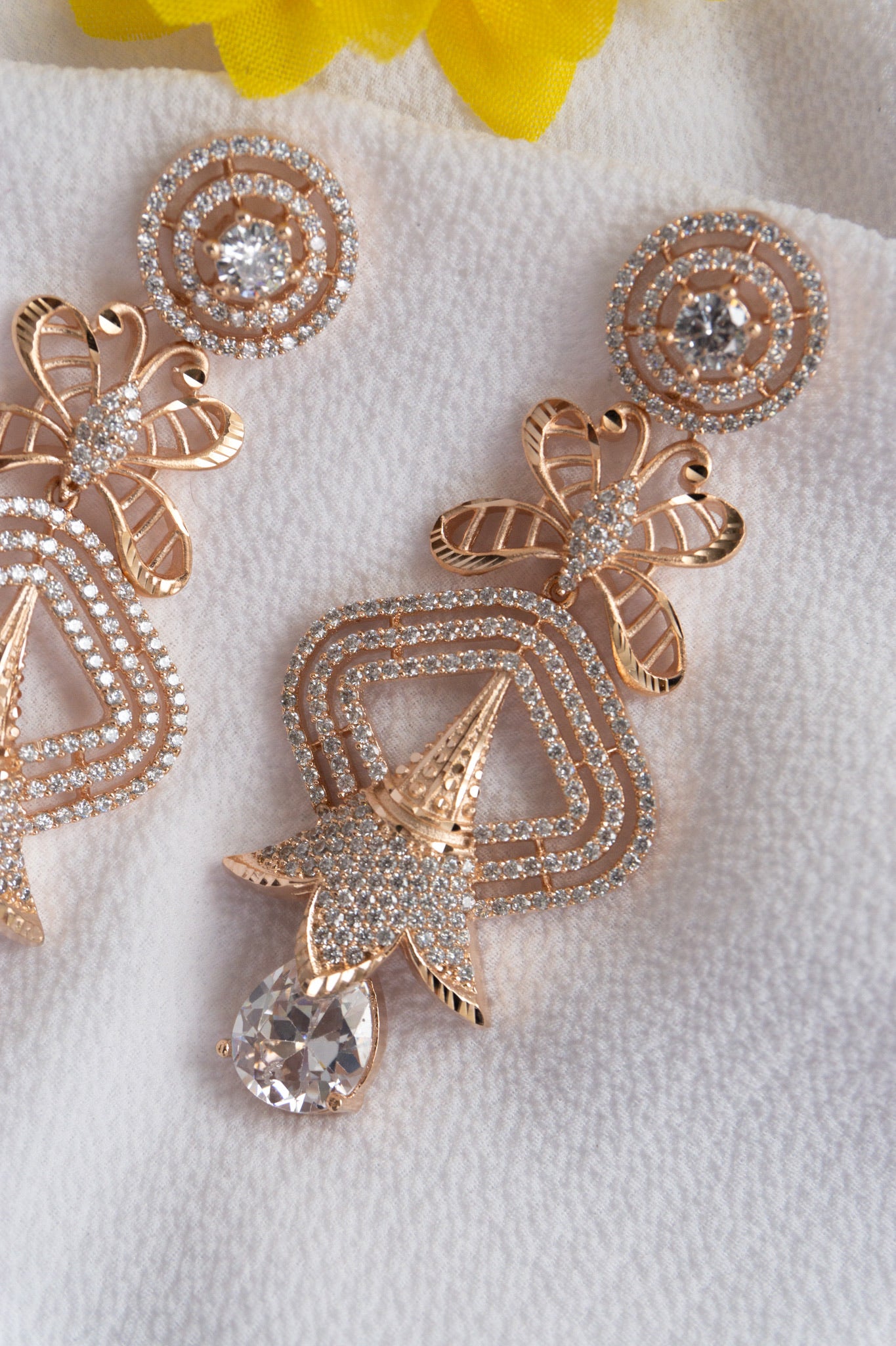 Rose Gold Statement Earrings