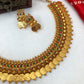Traditional Kasu Malai Necklace With Earrings