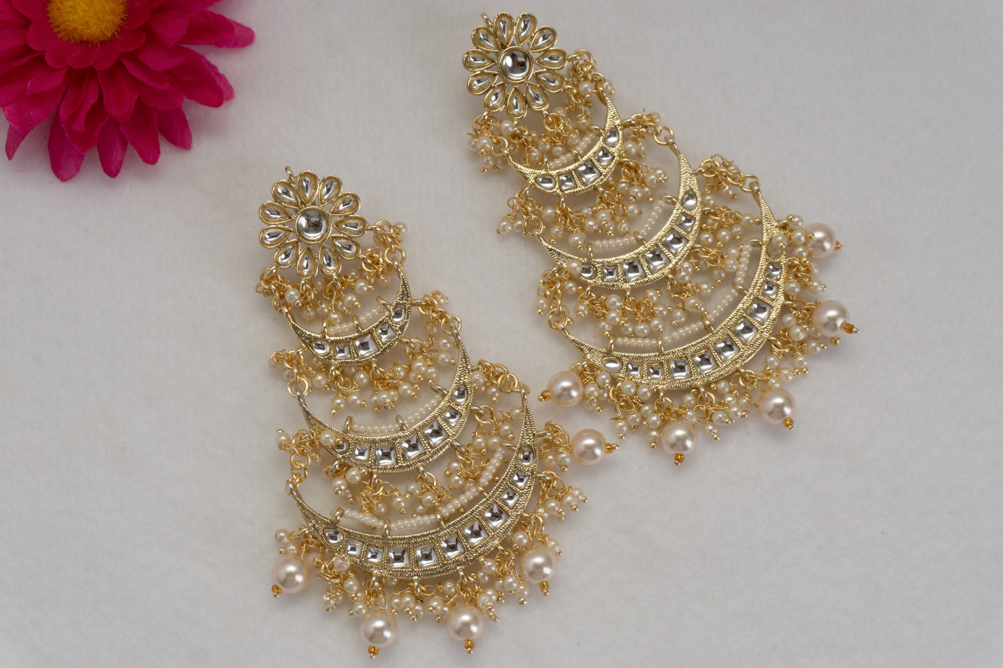 chandbali Kundan earring