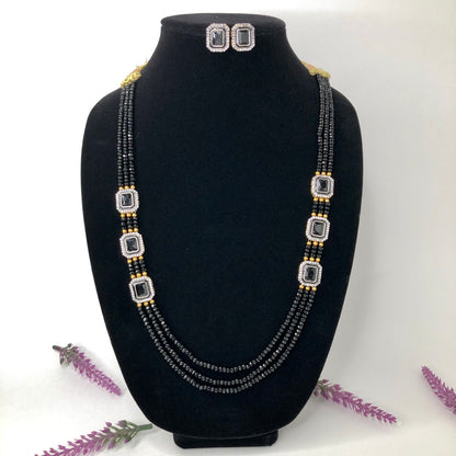 3 Layered Necklace Black