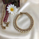Bracelets de cheville Polki &amp; Beads - Rubis et perle