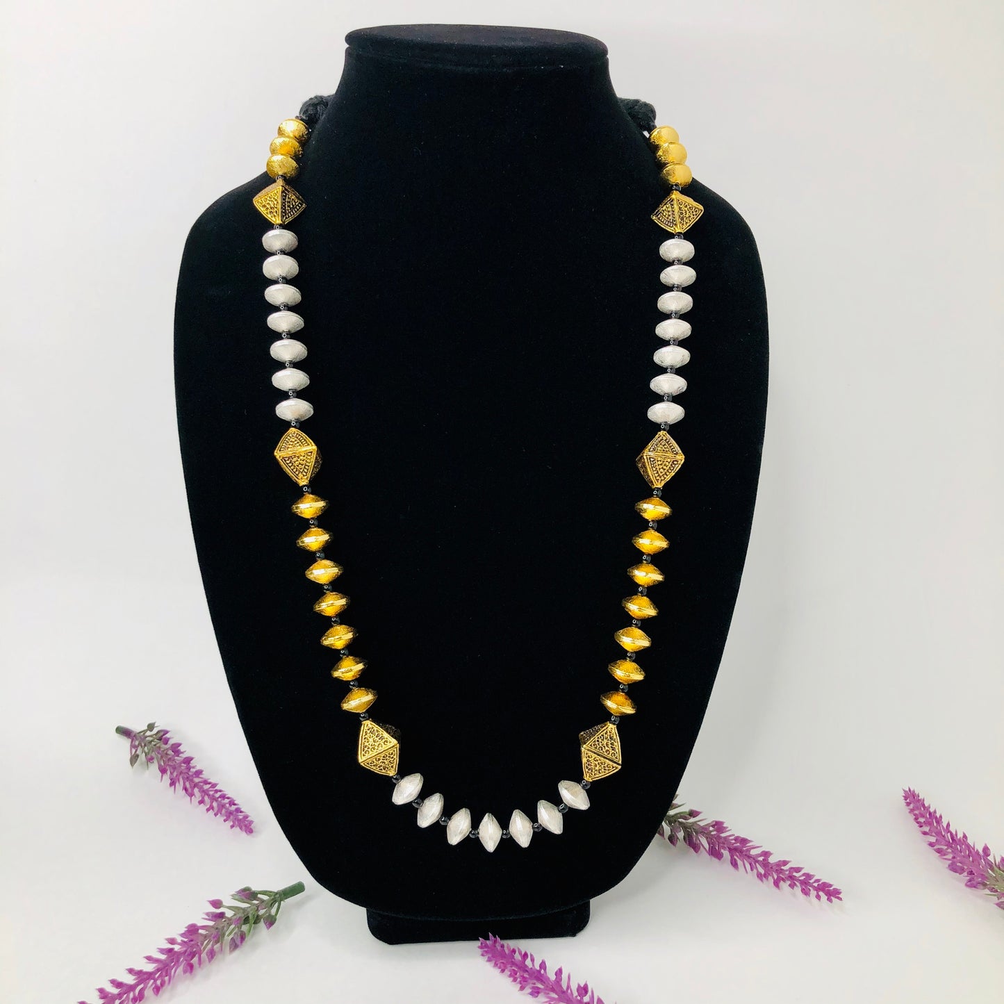 Indo Western Classic Necklace With 2 Tone Plating