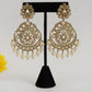 Mehndi Plating Polki Earrings