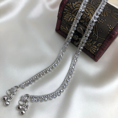 Antique Silver Toned Payal/anklets