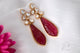 Boucles d'oreilles Kundan classiques plaquées or 