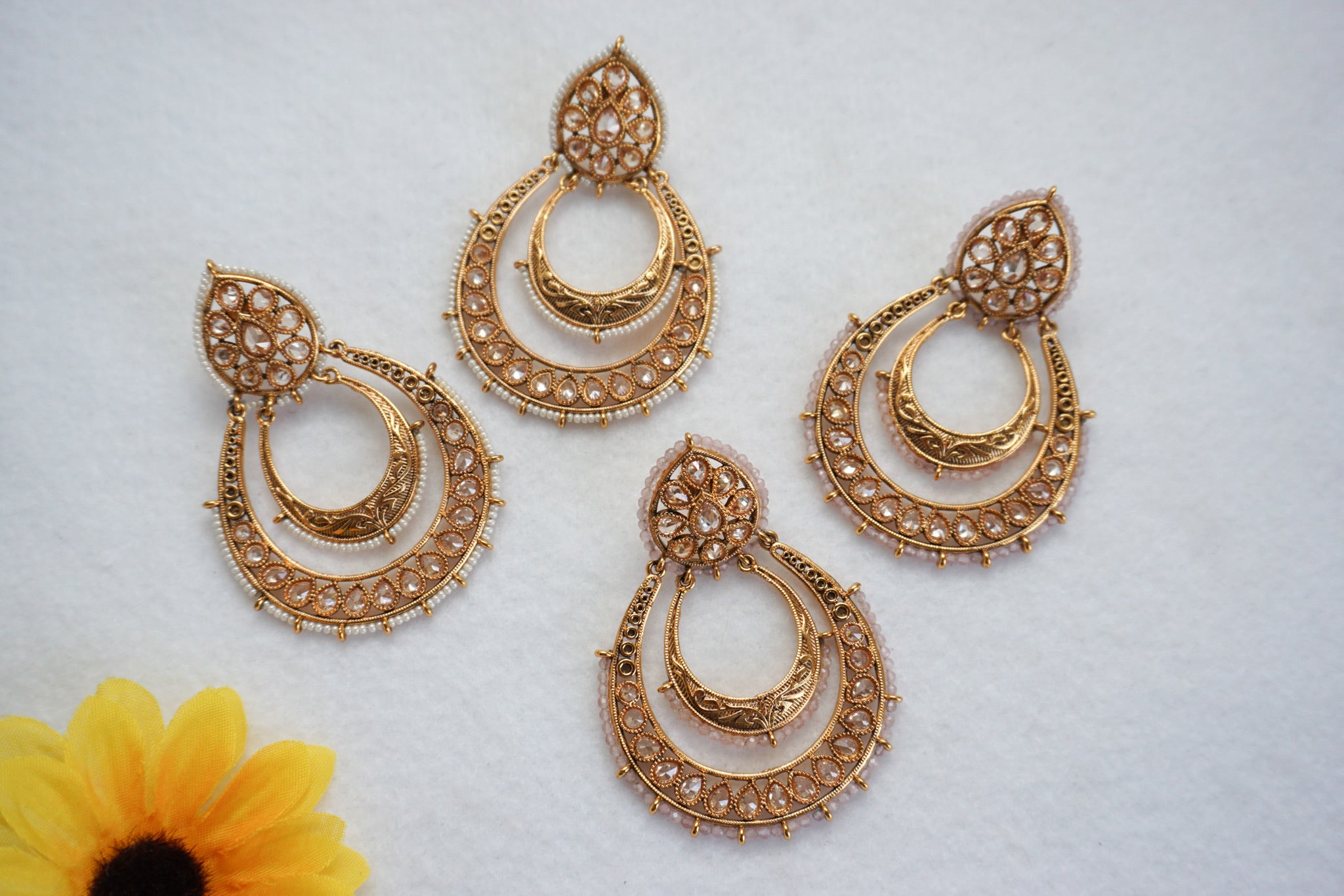 Antique Gold-Plated Chand Earring