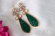 Boucles d'oreilles Kundan classiques plaquées or 