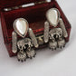 Silver Lookalike Elephant Earrings