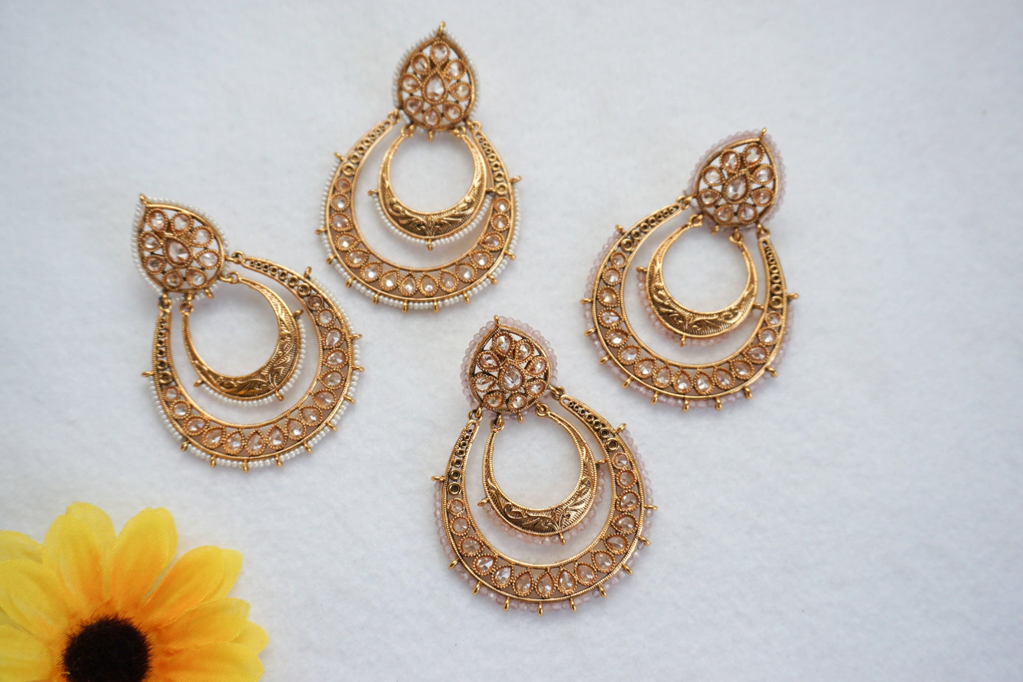 Antique Gold-Plated Chand Earring