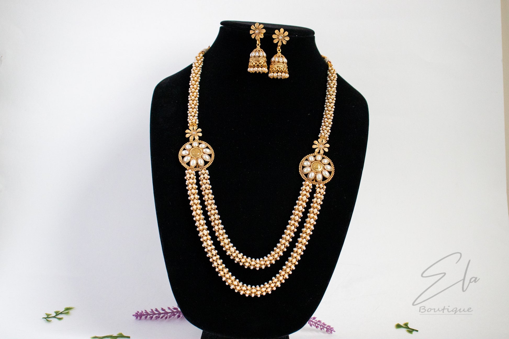Antique Clustered Pearl Necklace
