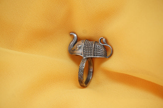 Elephant Silver Lookalike Ring - R103