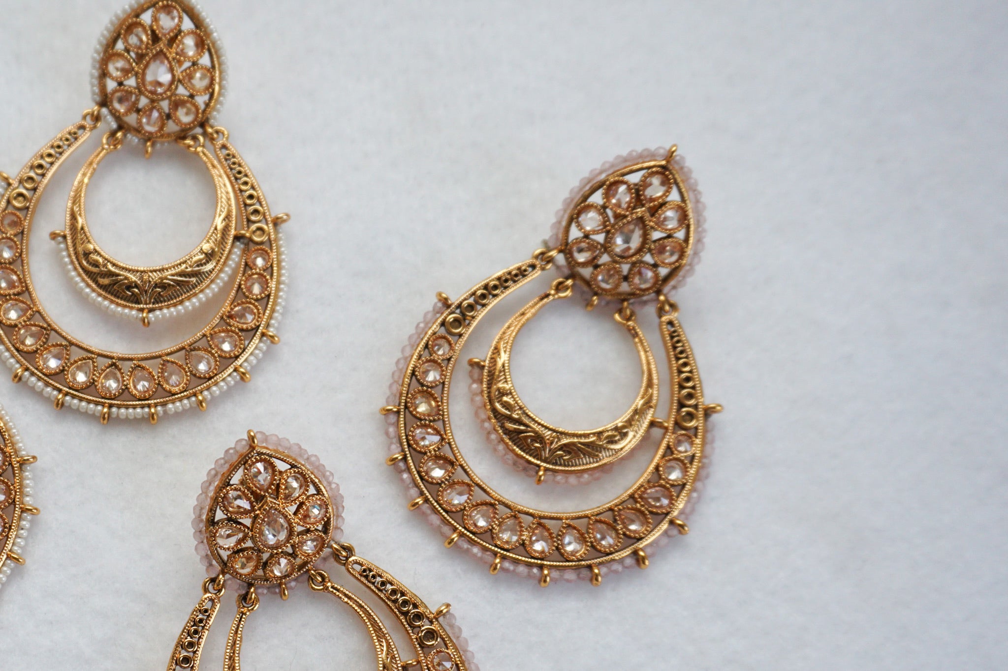 Antique Gold-Plated Chand Earring